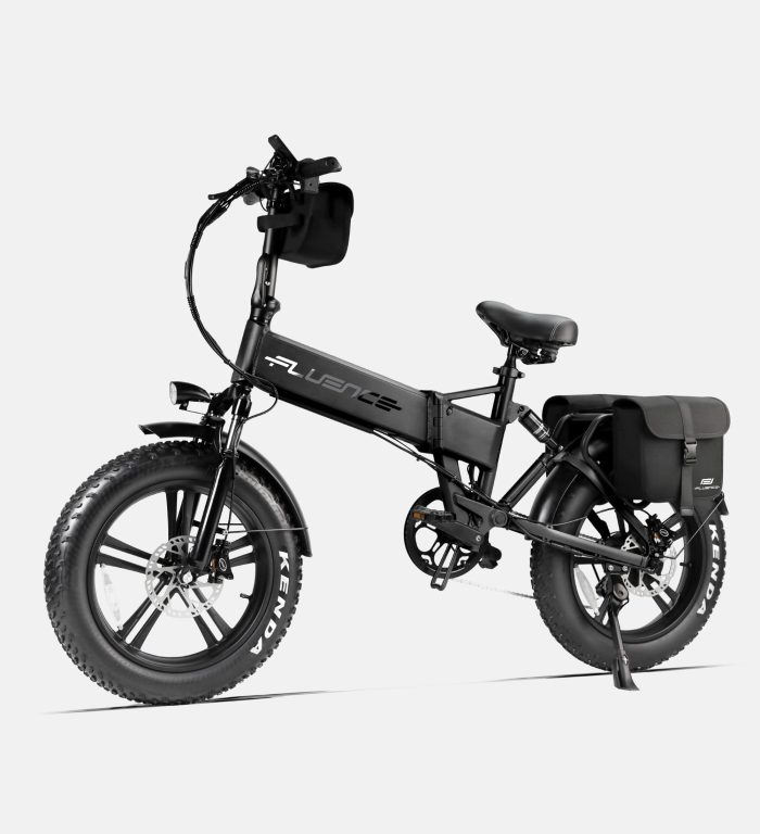 Fluence Folding Electric Bikes EB3 Black + bag
